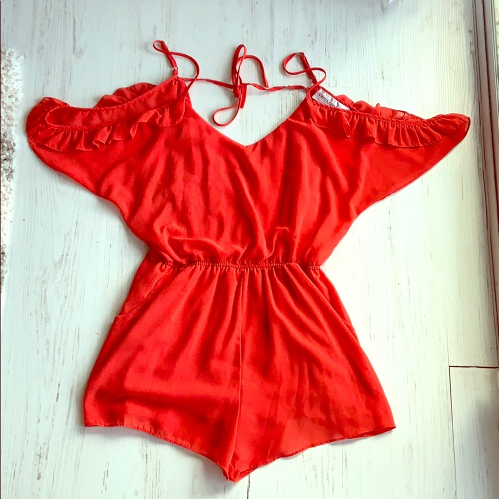 Cold Shoulder Romper with pockets